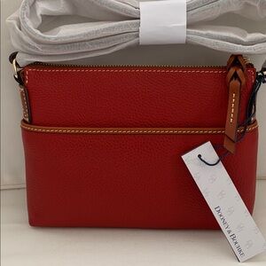 NWT - Dooney & Bourke Red  Italian leather Rosie Crossbody Bag